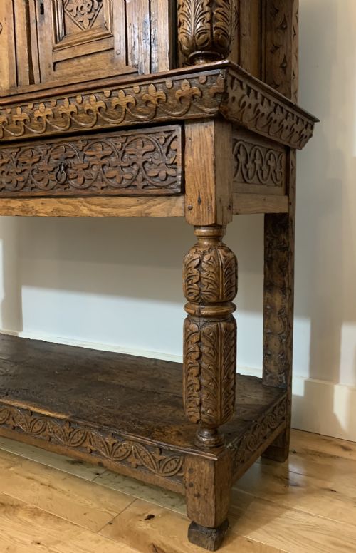 fig 3. Late Elizabethan Joined Oak Livery / Court Cupboard