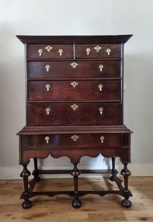 17th century william and mary oak chest on stand circa 1690 - CATEGORY: ANTIQUE CHEST OF DRAWERS - DATED 17TH CENTURY