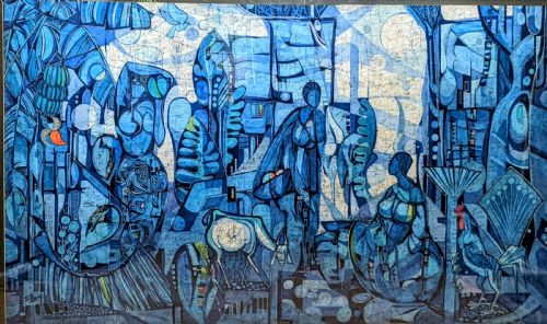 20TH CENTURY LARGE ABSTRACT BATIK PAINTING BY CHUAH SEOW KENG MALAYASIAN B 1945 - ADDITIONAL PHOTO 1