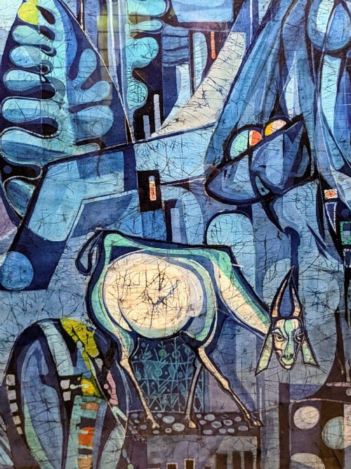 20TH CENTURY LARGE ABSTRACT BATIK PAINTING BY CHUAH SEOW KENG MALAYASIAN B 1945 - ADDITIONAL PHOTO 3