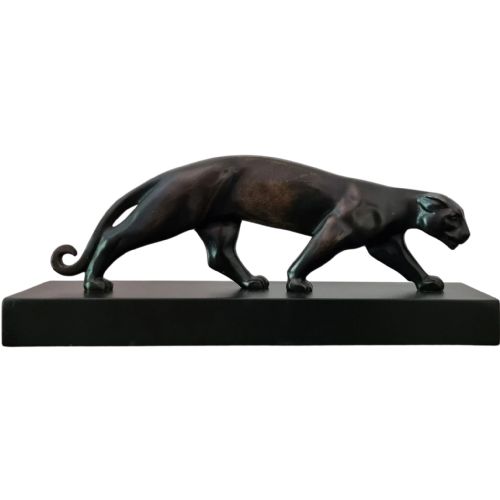 Art Deco Bronze Sculpture Panther by Luc - Lucien Alliot