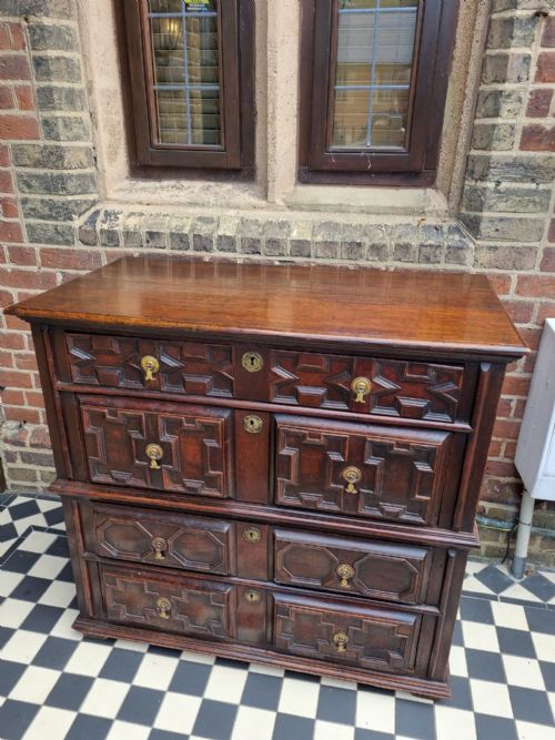 17TH CENTURY CHARLES II OAK CHEST OF DRAWERS C 1680 - ADDITIONAL PHOTO 11