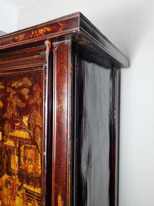 18TH CENTURY CHINESE LACQUERED CABINET QING DYNASTY - ADDITIONAL PHOTO 11