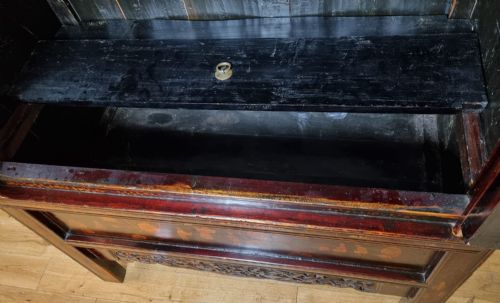 18TH CENTURY CHINESE LACQUERED CABINET QING DYNASTY - ADDITIONAL PHOTO 14