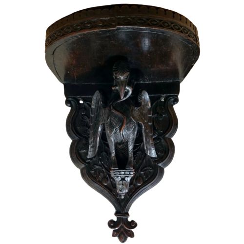 19TH CENTURY ANGLOINDIAN BURMESE WALL BRACKET SHELF CIRCA - ADDITIONAL PHOTO 2