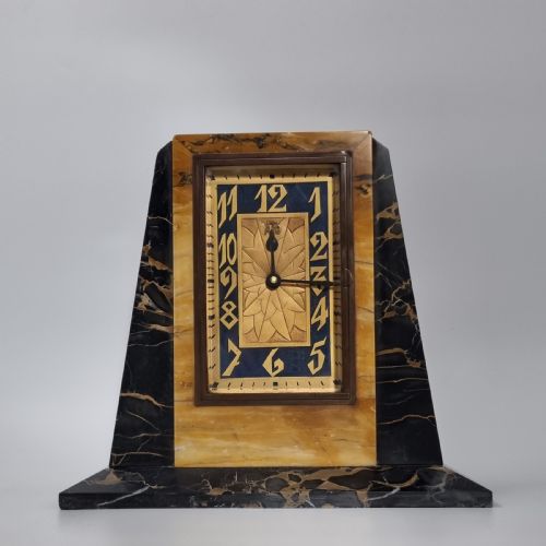 ART DECO CLOCK OF GEOMETRIC DESIGN BY ATO LEON HATOT - ADDITIONAL PHOTO 1