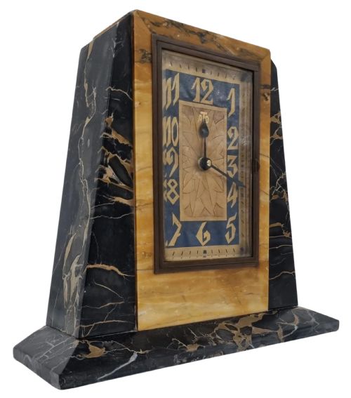 ART DECO CLOCK OF GEOMETRIC DESIGN BY ATO LEON HATOT - ADDITIONAL PHOTO 3