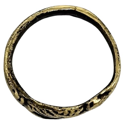 TUDOR BRONZE FEDES BETROTH RING 16TH CENTURY - ADDITIONAL PHOTO 2