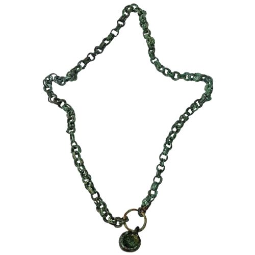 ancient viking bronze chain amulet 8th 11th century ad - CATEGORY: ANTIQUE JEWELLERY - DATED BEFORE 1700