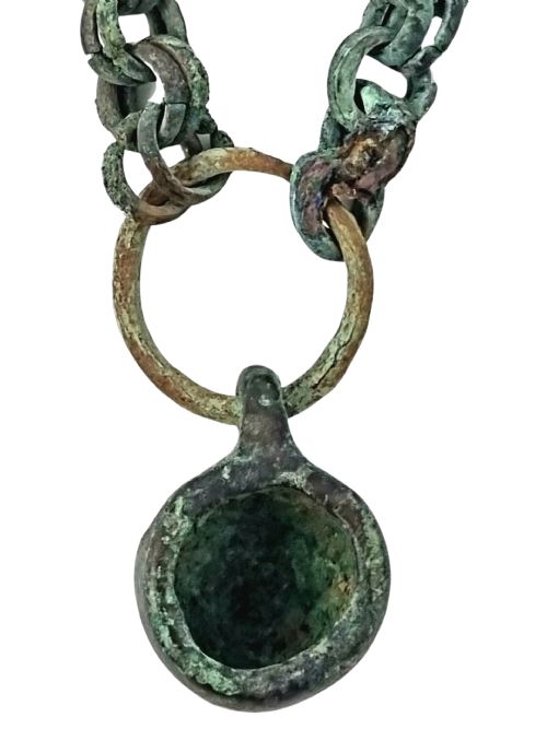 ANCIENT VIKING BRONZE CHAIN AMULET 8TH 11TH CENTURY AD - ADDITIONAL PHOTO 4