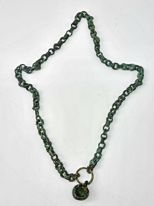 ANCIENT VIKING BRONZE CHAIN AMULET 8TH 11TH CENTURY AD - ADDITIONAL PHOTO 5