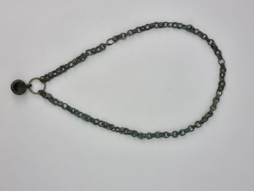 ANCIENT VIKING BRONZE CHAIN AMULET 8TH 11TH CENTURY AD - ADDITIONAL PHOTO 6