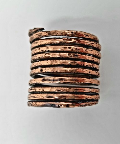 ANCIENT VIKING SPIRAL BRONZE RING 8001200 AD - ADDITIONAL PHOTO 2