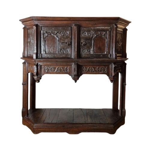 15th century gothic oak cupboard dressoir french 1460 1500 - CATEGORY: ANTIQUE CUPBOARDS - DATED BEFORE 1700