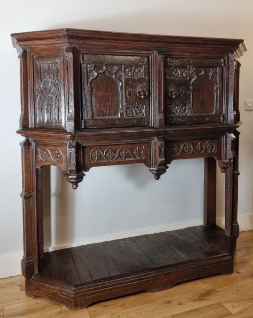 15TH CENTURY GOTHIC OAK CUPBOARD DRESSOIR FRENCH 1460 1500 - ADDITIONAL PHOTO 6