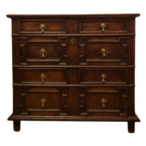17th century english geometric oak chest of drawers - CATEGORY: ANTIQUE CHEST OF DRAWERS - DATED 17TH CENTURY