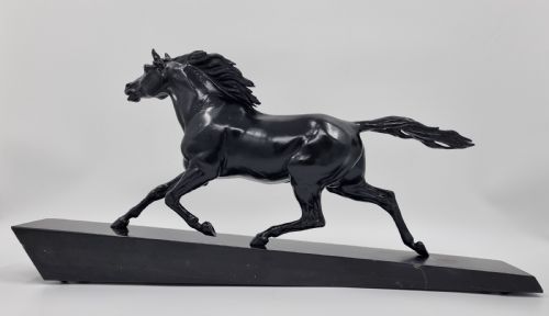 ART DECO SCULPTURE OF GALLOPING HORSE BY GONEZ CIRCA 1920S - ADDITIONAL PHOTO 8