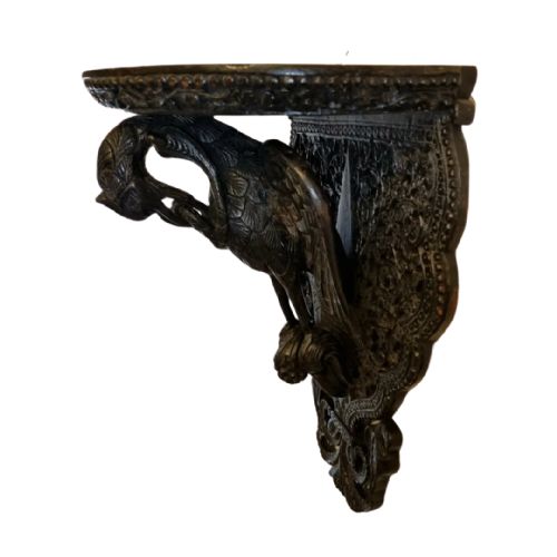 19TH CENTURY ANGLOINDIAN BURMESE WALL BRACKET SHELF - ADDITIONAL PHOTO 2