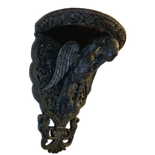 19TH CENTURY ANGLOINDIAN BURMESE WALL BRACKET SHELF - ADDITIONAL PHOTO 3