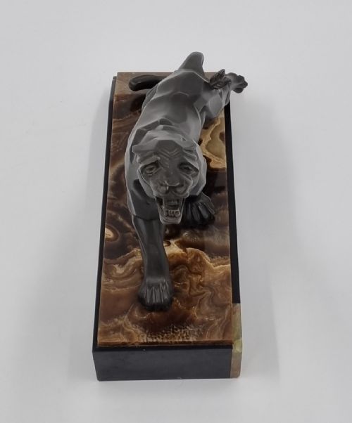 ART DECO SCULPTURE CUBIST PANTHER BY A NOTARI - ADDITIONAL PHOTO 3