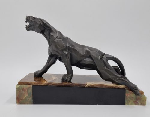 ART DECO SCULPTURE CUBIST PANTHER BY A NOTARI - ADDITIONAL PHOTO 6