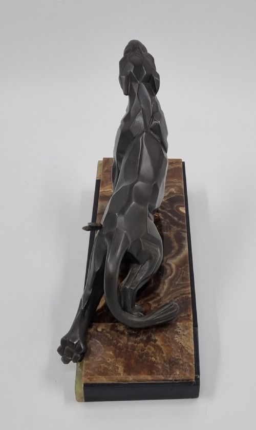 ART DECO SCULPTURE CUBIST PANTHER BY A NOTARI - ADDITIONAL PHOTO 7