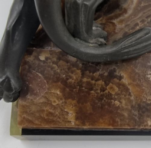 ART DECO SCULPTURE CUBIST PANTHER BY A NOTARI - ADDITIONAL PHOTO 8