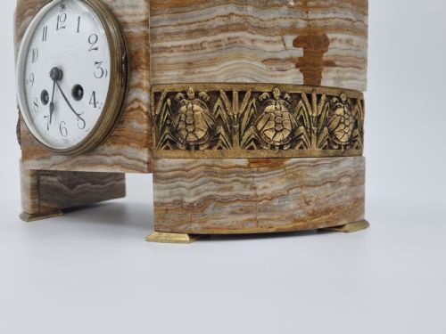 ART DECO BRONZE CLOCK GARNITURE SET PATIENCE BY SUZANNE BIZARD CIRCA 1925 - ADDITIONAL PHOTO 16