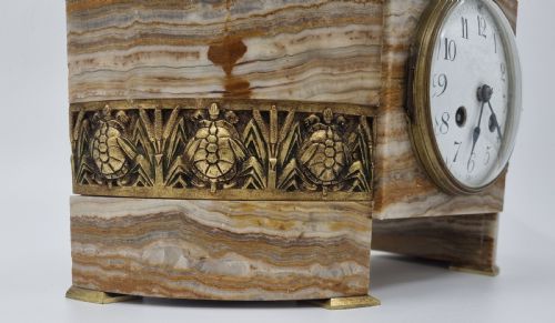 ART DECO BRONZE CLOCK GARNITURE SET PATIENCE BY SUZANNE BIZARD CIRCA 1925 - ADDITIONAL PHOTO 19
