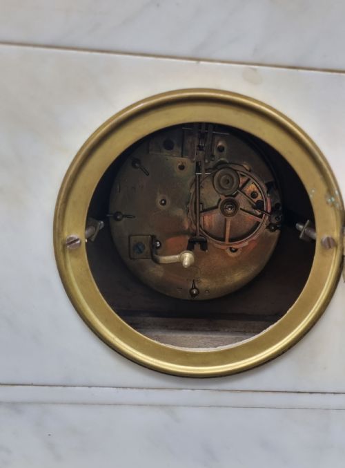 ART DECO MANTEL CLOCK SET WITH PAIR OF LAMPS BY SALVADO - ADDITIONAL PHOTO 9