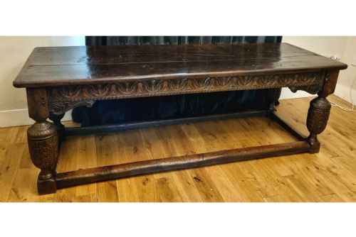 17TH CENTURY OAK REFECTORY TABLE AND SIX 17TH CENTURY OAK DINING CHAIRS - ADDITIONAL PHOTO 4
