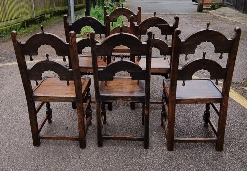 17TH CENTURY OAK REFECTORY TABLE AND SIX 17TH CENTURY OAK DINING CHAIRS - ADDITIONAL PHOTO 10