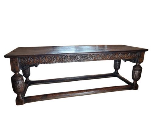17TH CENTURY OAK REFECTORY TABLE AND SIX 17TH CENTURY OAK DINING CHAIRS - ADDITIONAL PHOTO 7