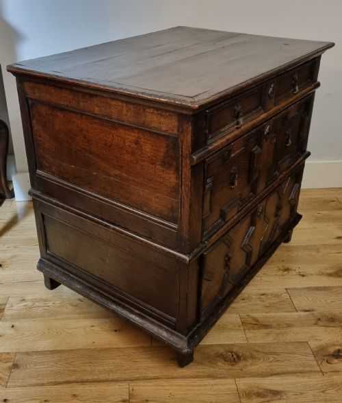 17TH CENTURY OAK CHEST OF DRAWERS CHARLES II CIRCA 1680 - ADDITIONAL PHOTO 5