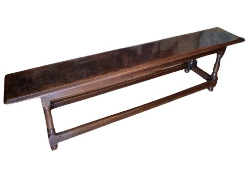 17TH CENTURY OAK JOINED BENCH ENGLISH CHARLES II CIRCA 1680 - ADDITIONAL PHOTO 6