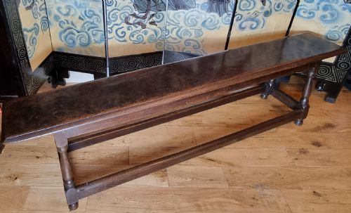 17TH CENTURY OAK JOINED BENCH ENGLISH CHARLES II CIRCA 1680 - ADDITIONAL PHOTO 8