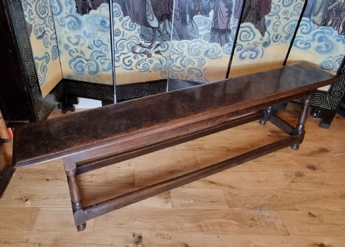17TH CENTURY OAK JOINED BENCH ENGLISH CHARLES II CIRCA 1680 - ADDITIONAL PHOTO 9