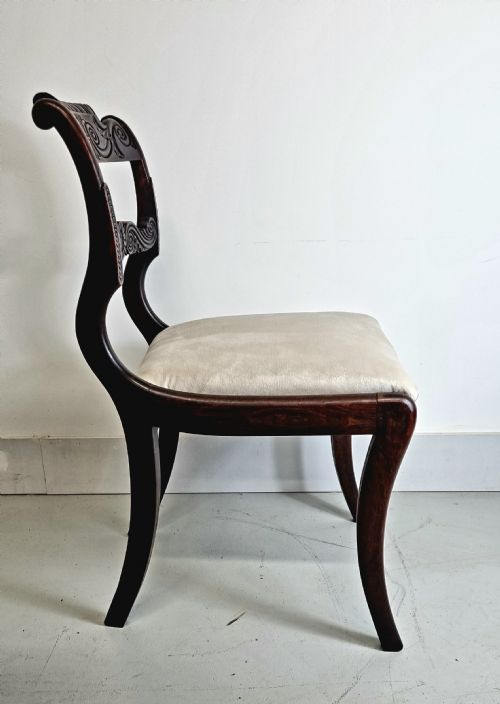 19TH CENTURY REGENCY PERIOD SET OF SIX ANGLOINDIAN DINING CHAIRS CIRCA 1820 - ADDITIONAL PHOTO 1