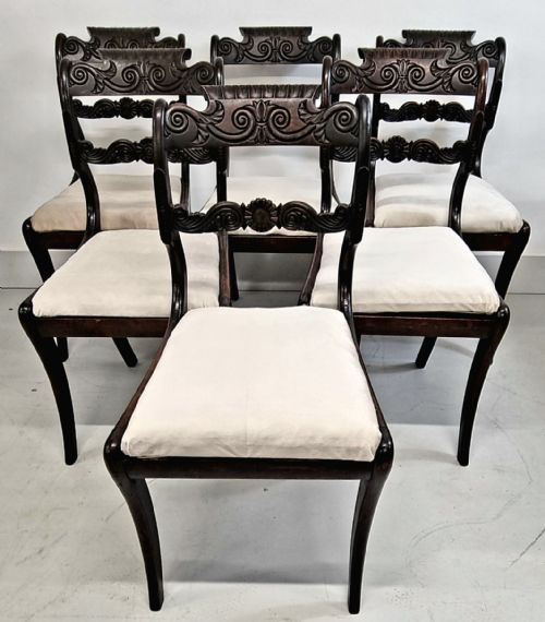 19TH CENTURY REGENCY PERIOD SET OF SIX ANGLOINDIAN DINING CHAIRS CIRCA 1820 - ADDITIONAL PHOTO 5