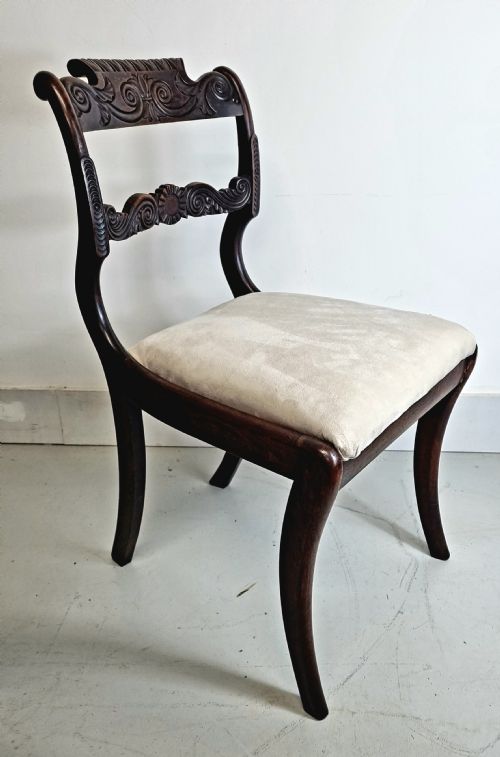 19TH CENTURY REGENCY PERIOD SET OF SIX ANGLOINDIAN DINING CHAIRS CIRCA 1820 - ADDITIONAL PHOTO 6