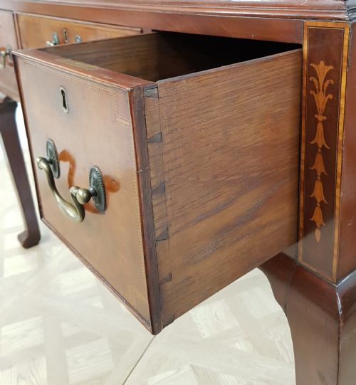 18TH CENTURY SATINWOOD INLAID MAHOGANY CHEST ON STAND - ADDITIONAL PHOTO 3