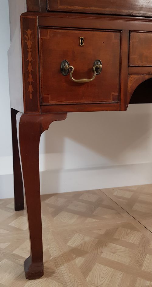 18TH CENTURY SATINWOOD INLAID MAHOGANY CHEST ON STAND - ADDITIONAL PHOTO 8