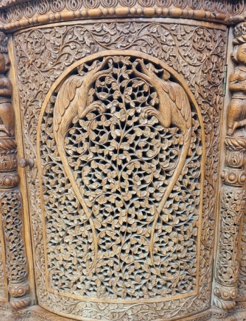 19TH CENTURY ANGLOINDIAN BURMESE CARVED CABINET - ADDITIONAL PHOTO 10