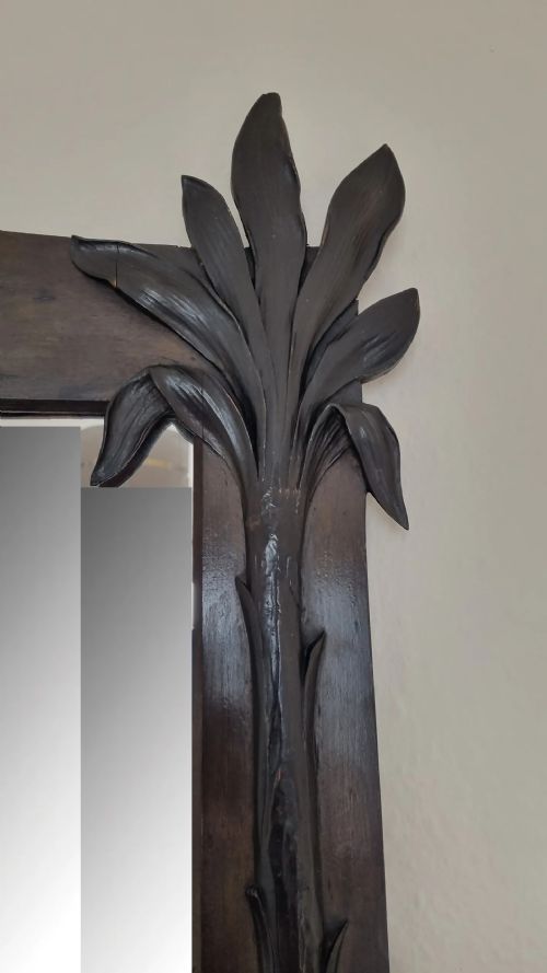 PAIR OF EGYPTIAN REVIVAL ART DECO WALNUT MIRRORS CIRCA 1920 - ADDITIONAL PHOTO 13