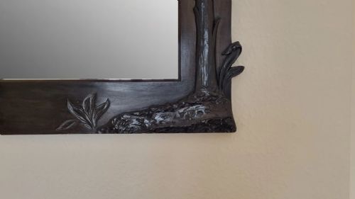 PAIR OF EGYPTIAN REVIVAL ART DECO WALNUT MIRRORS CIRCA 1920 - ADDITIONAL PHOTO 14