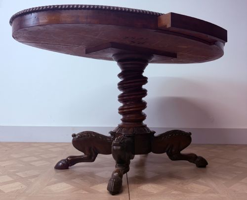 19TH CENTURY REGENCY BURR WALNUT CENTRE TABLE WITH SECRET DRAWERS CIRCA 1820 - ADDITIONAL PHOTO 6