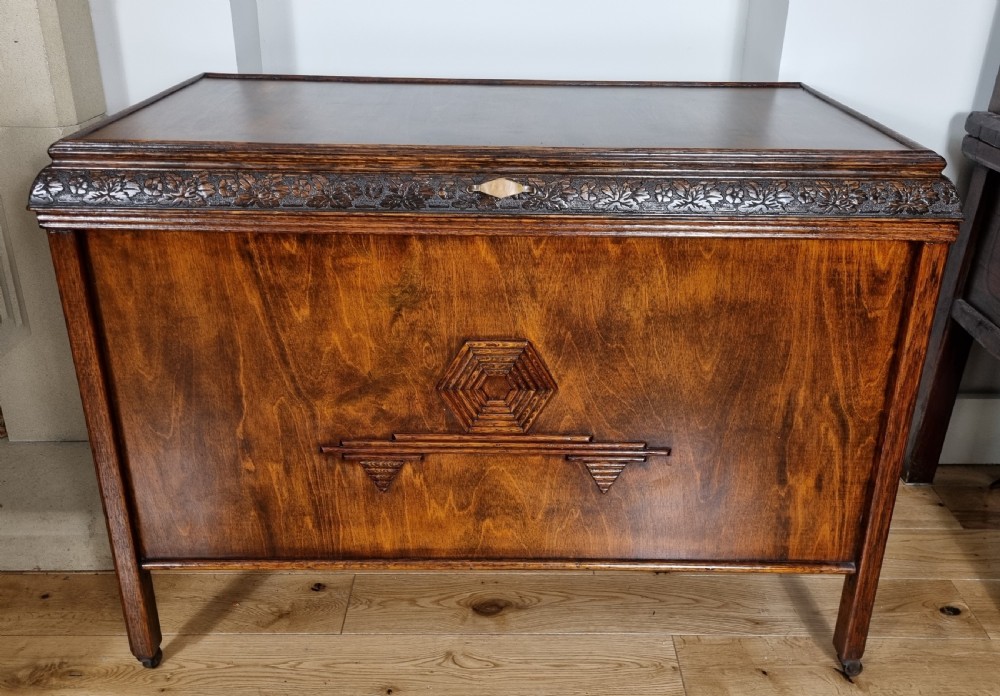 Art Deco Walnut Storage Chest C 1930 View II