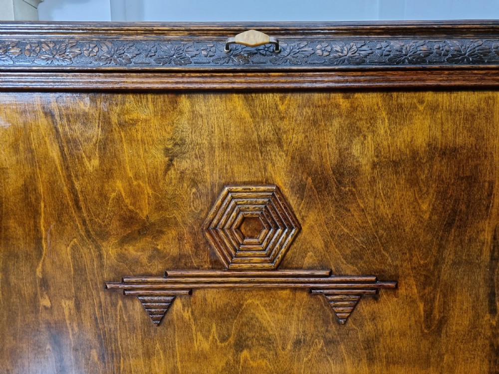 Art Deco Walnut Storage Chest C 1930 View IV