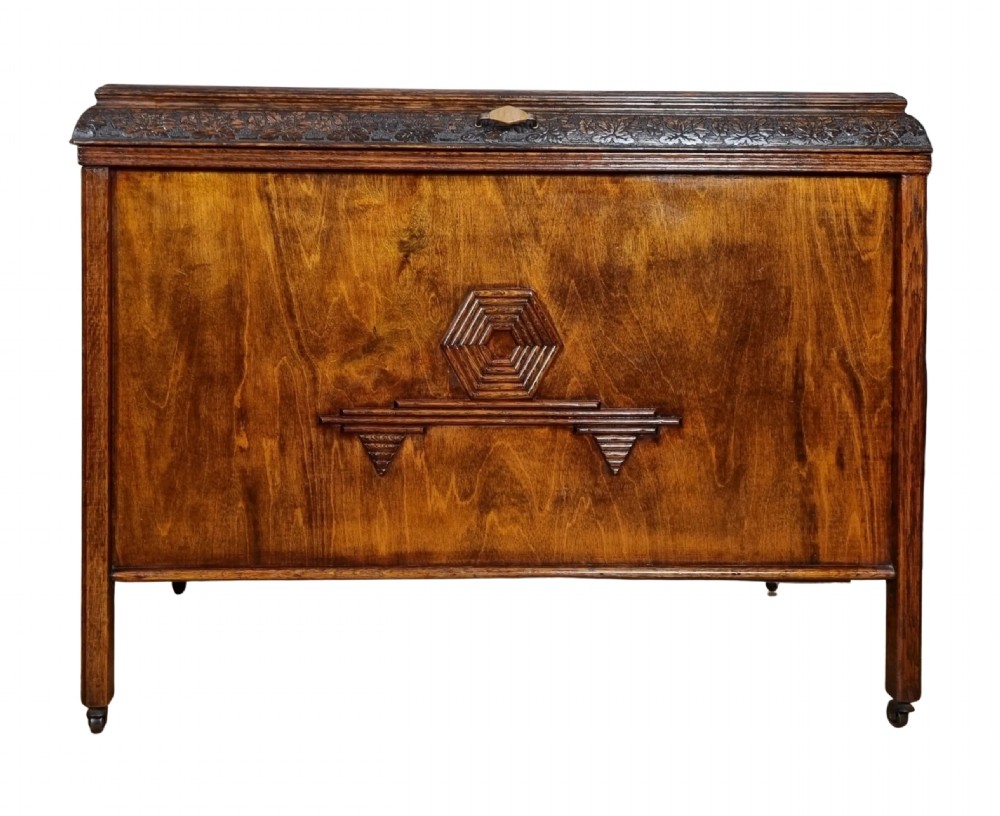Art Deco Walnut Storage Chest C 1930 View III