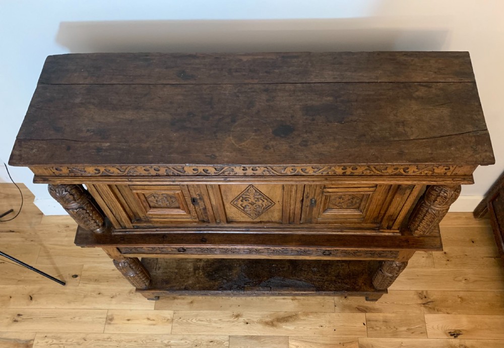 Late Elizabethan Joined Oak Livery / Court Cupboard View VI